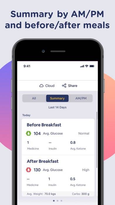 Blood Sugar Tracking Glucobyte Schermata dell'app #3