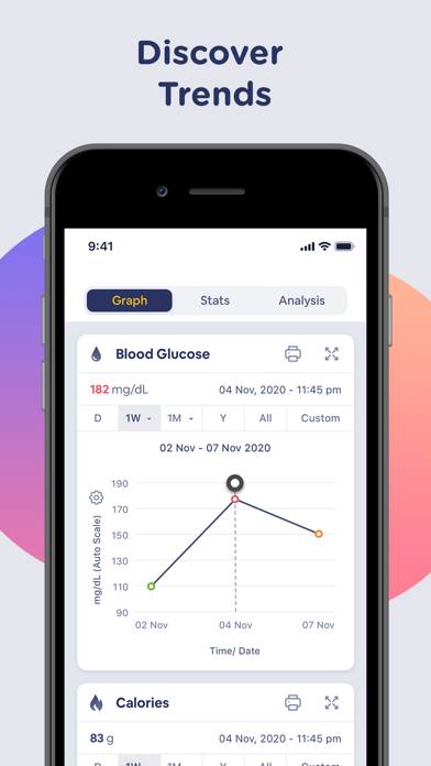 Blood Sugar Tracking Glucobyte Schermata dell'app #5