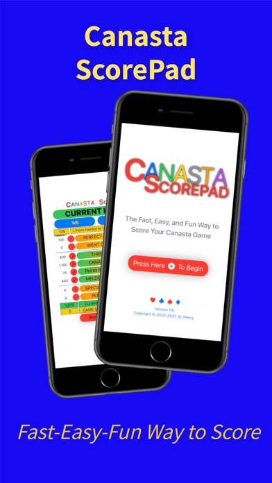 Canasta ScorePad App screenshot #1