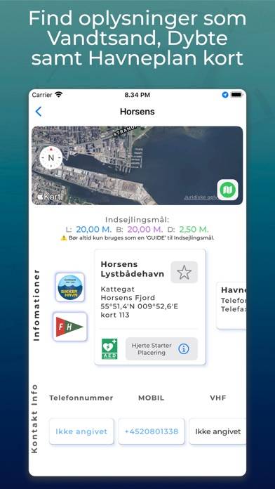 Danske Havne Info App-Screenshot