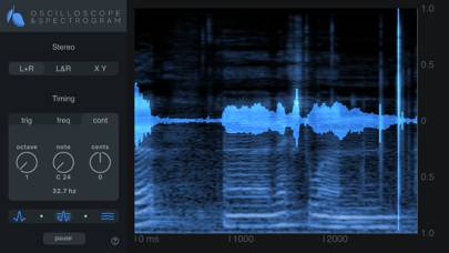 Oscilloscope & Spectrogram Bildschirmfoto