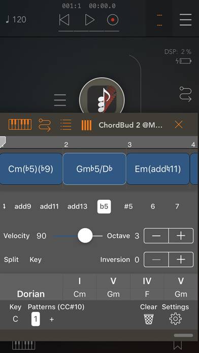ChordBud 2 AUv3 MIDI Sequencer Captura de pantalla de la aplicación #2