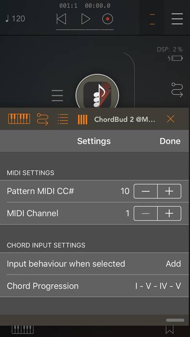 ChordBud 2 AUv3 MIDI Sequencer Captura de pantalla de la aplicación #3