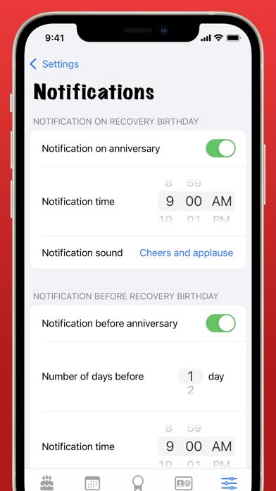 Recovery Birthdays App screenshot #3