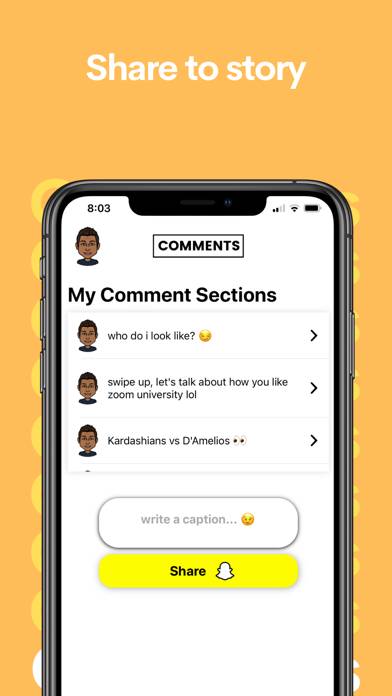 Add comments on snapchat App screenshot #2
