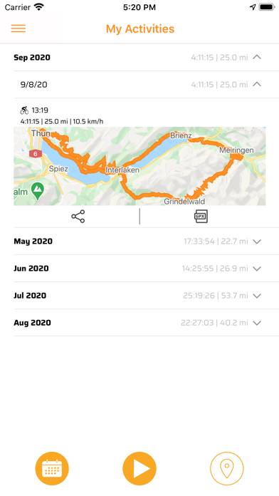 Bike Tracker Cycling Computer Schermata dell'app #6