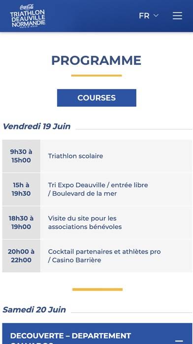 Triathlon Deauville Capture d'écran de l'application