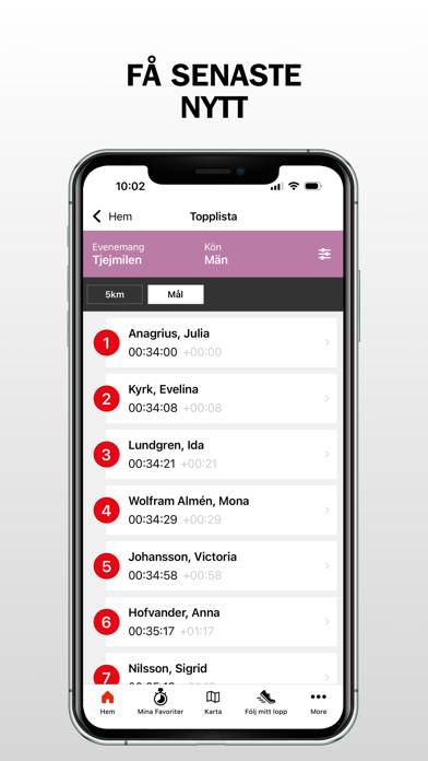 Tjejmilen 2025 App skärmdump