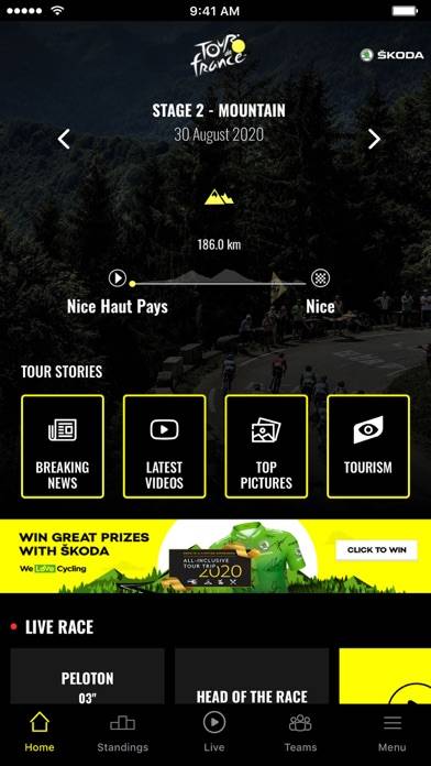 Tour de France 2020 by ŠKODA App skärmdump #1