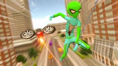 Stickman Flying Rope Hero Game App screenshot #2