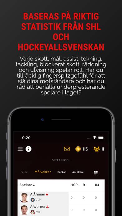 Fantasy Hockey League App skärmdump