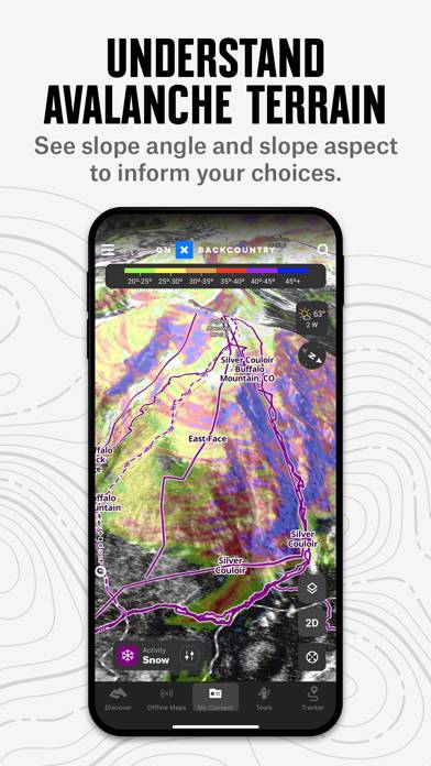 OnX Backcountry Hiking Trails App screenshot