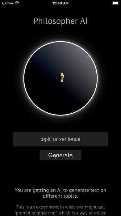 Philosopher AI Schermata dell'app #1