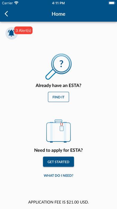 ESTA Mobile App skärmdump #2