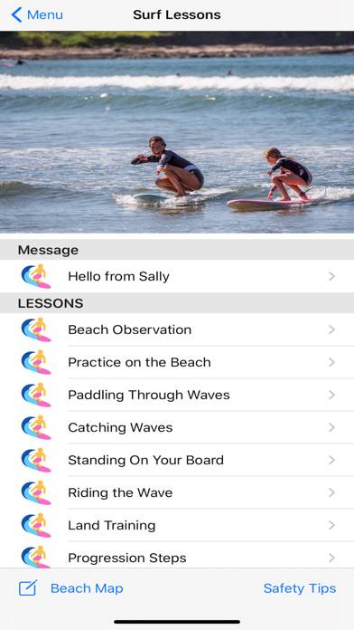Sally's Surf School Captura de pantalla de la aplicación #4