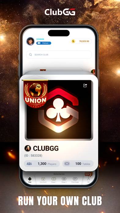 ClubGG Poker Spiel-Screenshot