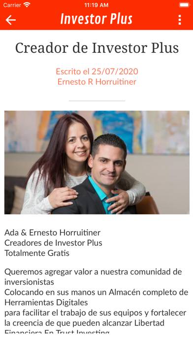 Investor Plus Captura de pantalla de la aplicación