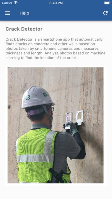 Crack Detector Captura de pantalla de la aplicación