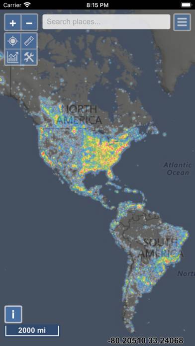 Light Pollution Map Captura de pantalla de la aplicación #1