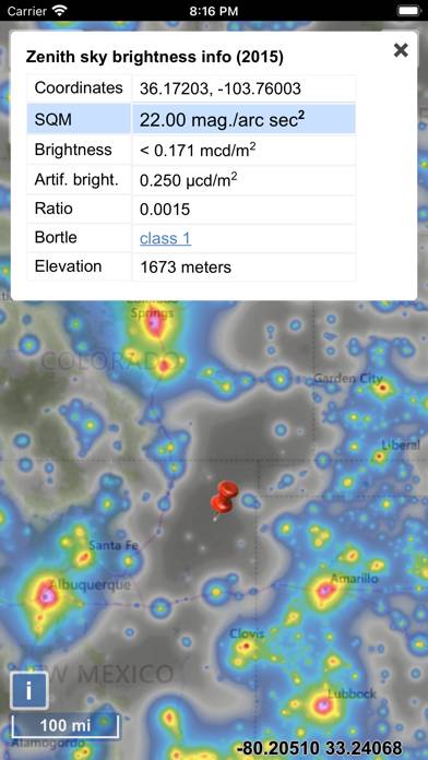 Light Pollution Map App-Screenshot #2
