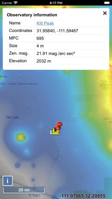 Light Pollution Map App screenshot #3