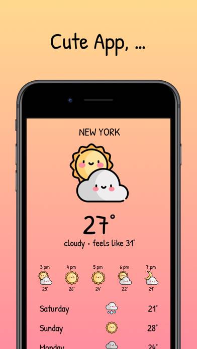 CuteWeather: weather widget Скриншот приложения #1