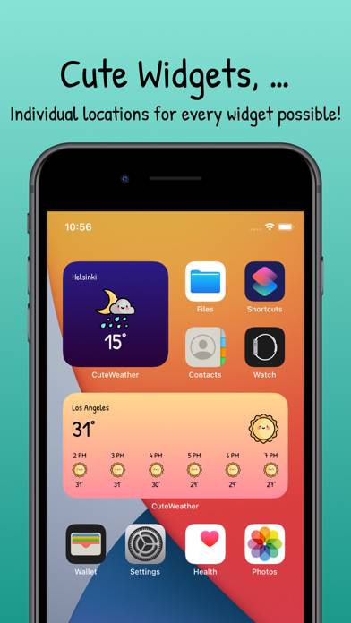 CuteWeather: weather widget App skärmdump #2