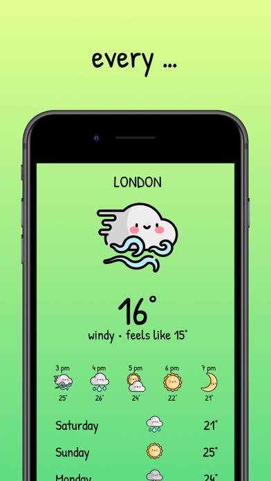 CuteWeather: weather widget Скриншот приложения #4