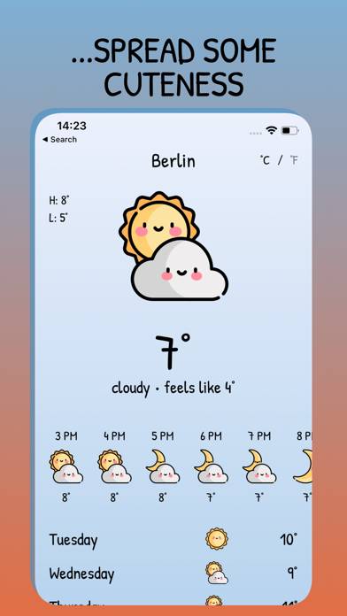 CuteWeather: weather widget Скриншот приложения #6