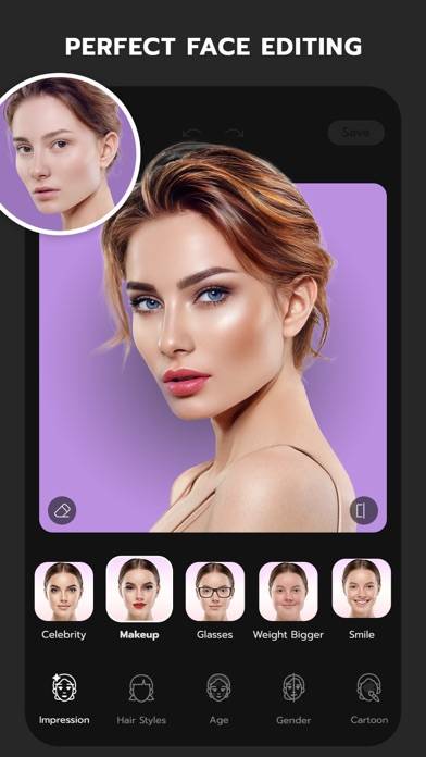 FaceLab Hair Editor: Face, Age App screenshot #1