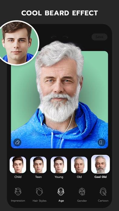 FaceLab Hair Editor: Face, Age App screenshot #2