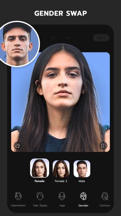 FaceLab Hair Editor: Face, Age App screenshot #3