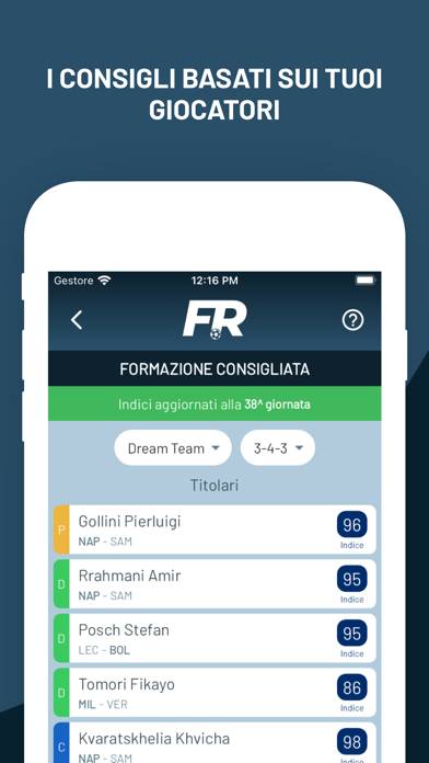 Fantaredazione Schermata dell'app