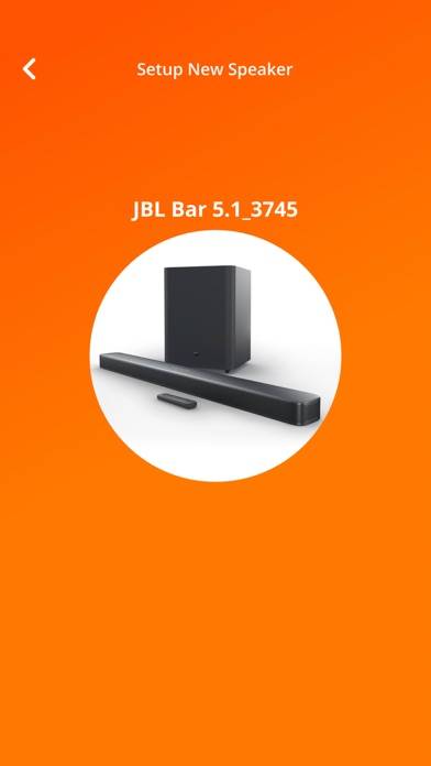 JBL BAR Setup skärmdump