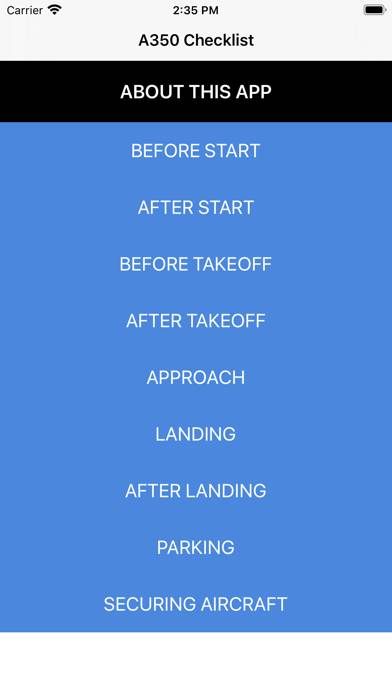 A350 Checklist Captura de pantalla de la aplicación #1