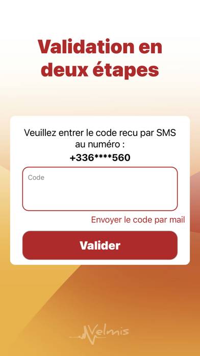 Velmis registre accident bénin Capture d'écran de l'application