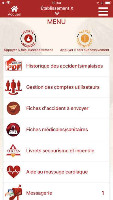 Velmis registre accident bénin Capture d'écran de l'application