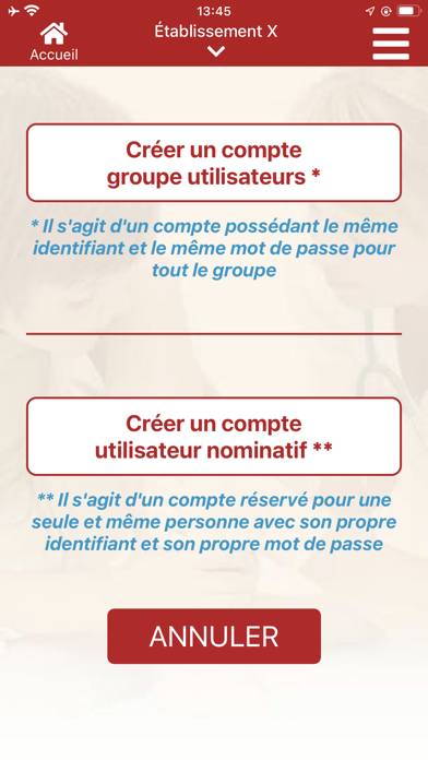 Velmis registre accident bénin Capture d'écran de l'application
