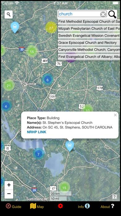 US Historical Places Point Map App screenshot #6