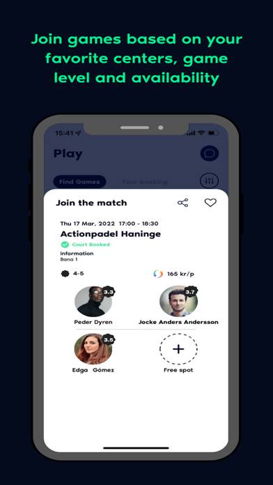 Padel Mates App skärmdump #2