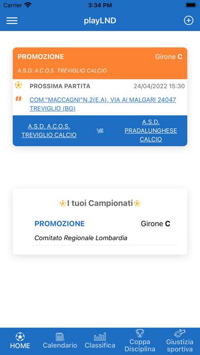 PlayLND Schermata dell'app