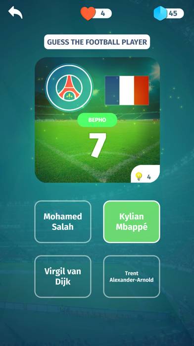 Football Quiz: Trivia game Schermata dell'app #2