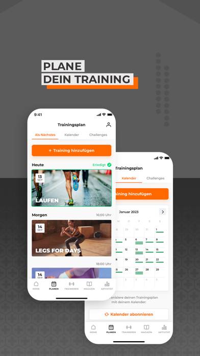 SportlerPlus App-Screenshot