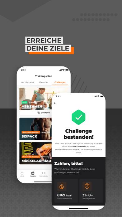 SportlerPlus App-Screenshot