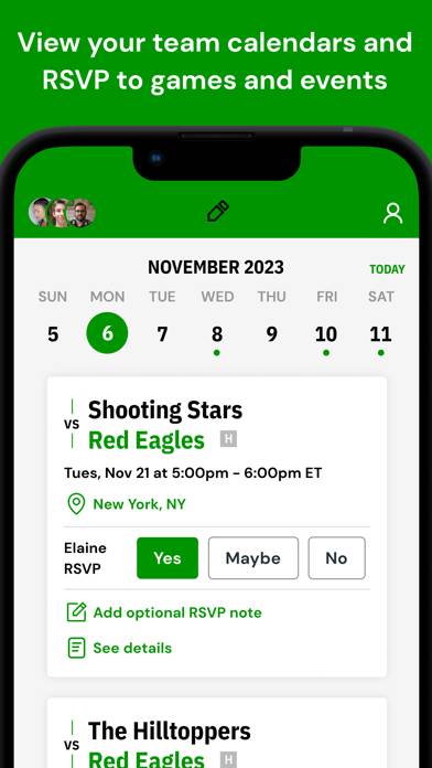 LeagueApps Play App screenshot