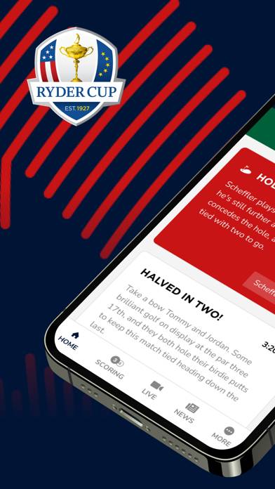 Ryder Cup App skärmdump #1