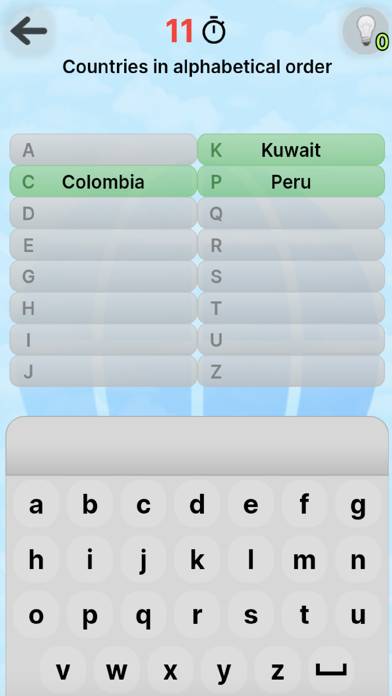 Countries Hangman Pro game screenshot
