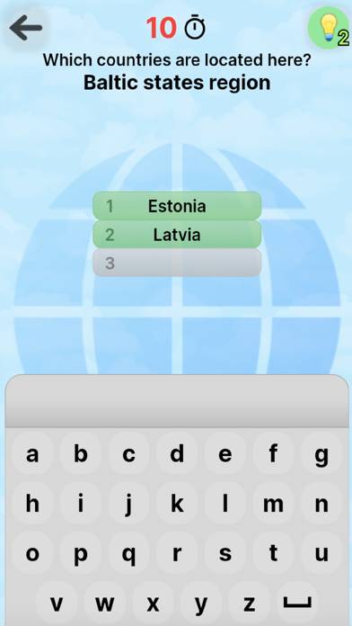 Countries Hangman Pro game screenshot