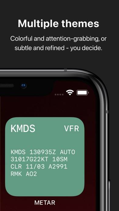 METAR Widgets Captura de pantalla de la aplicación #2