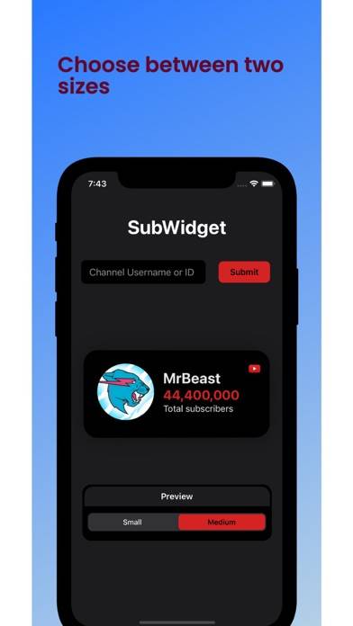 SubWidget App screenshot #4